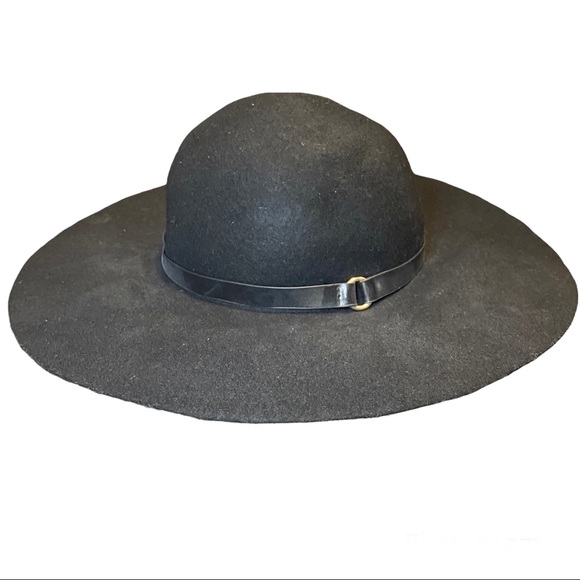 D&Y Wool Floppy Hat Black Woman’s One Size Fits Most - Picture 1 of 4